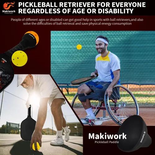 Vista 5 de Pickleball Ball Retriever Silicone Pickleball Grabber and Picker