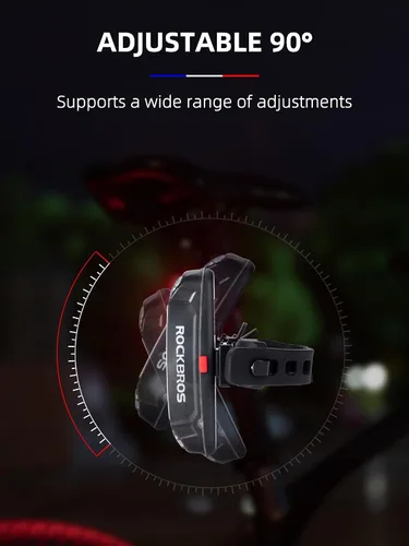 Vista 7 de ROCKBROS Luz trasera de bicicleta USB recargable LED luz trasera de bicicleta 6 modos IPX4 luz trasera de bicicleta para conducción nocturna