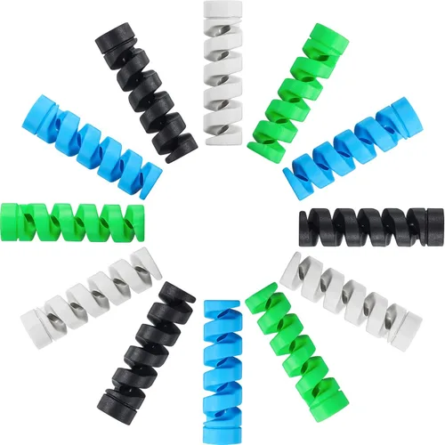 Vista 8 de Jetec 12 protectores de cable de carga en espiral de silicona para cables micro USB, protector de ratón, apto para teléfonos celulares, computadoras