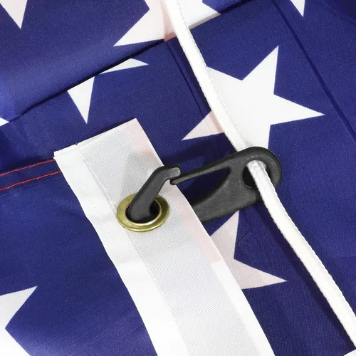 Vista 7 de Anley 4 clips de gancho resistentes para asta de bandera, accesorio de fijación de asta de bandera, fija ojales de bandera a cuerda de patio