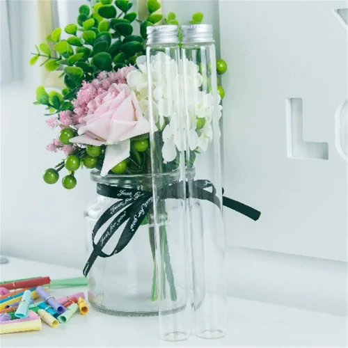 Vista 7 de Botella de vidrio transparente de 3.0 fl oz con tapa de aluminio plateado, tarros de cristal con tapas de aluminio (6)