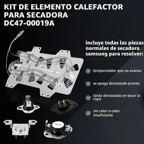 Vista 3 de [Actualizado] DC47-00019A Elemento calefactor para secador SAMSUNG