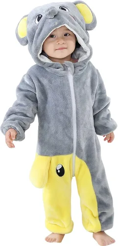 Vista 9 de BJWEO - Lindo disfraz para bebé niñas y niños pequeños y recién nacidos disfraz de Navidad Halloween enterizo de invierno piyamas de cosplay