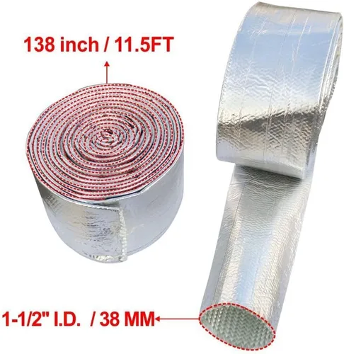 Vista 4 de Fuel Line Heat Shield Heat wrap for Wires Fuel line Heat Shield Sleeve Hose Heat Shield Sleeve-Heat Radiant and Prevent Vapor Lock Heat Shield for