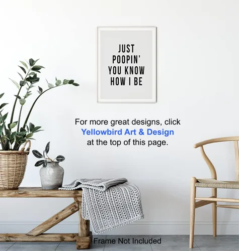 Vista 6 de Póster decorativo de pared de baño de oficina, decoración única para baño, baño de invitados, tocador, sala de descanso, regalo divertido