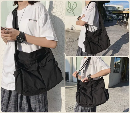 Vista 3 de Leaper Bolso de mano vintage Bolso de lona para mujer, bolso de hombro único