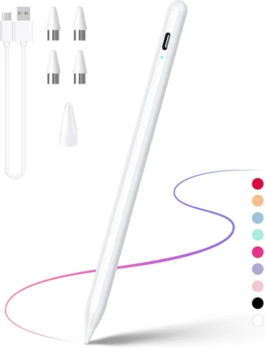Vista 8 de Lápiz capacitivo compatible con iPhone/iPad/Samsung Galaxy Tab A9+, lápiz activo para teléfonos y tablets Android y iOS, recargable, lápiz de alta