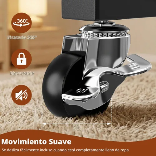 Vista 7 de Luxspire Perchero resistente de 350 libras, color negro