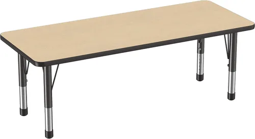 Vista 33 de FDP - Mesa rectangular para actividades escolares y aulas (24 x 36 pulgadas), patas gruesas para niños pequeños, altura ajustable de 15 a 24