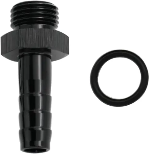 Vista 7 de Aluminio -4 AN ORB macho a 1/4 "(6.35mm) Barb Push On Manguera Adaptador Negro