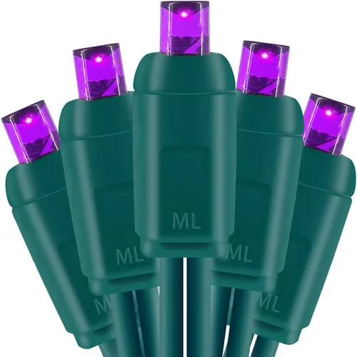 Vista 9 de Mini luces LED de Navidad de 0.197 in, tira de luces LED para decoración de árboles de Navidad en exteriores e interiores, grado comercial, cable