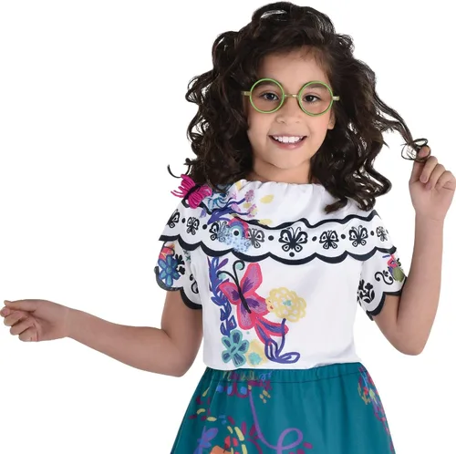 Vista 2 de Party City Disfraz de Halloween de Encanto Mirabel para niñas Multicolor S 4-6