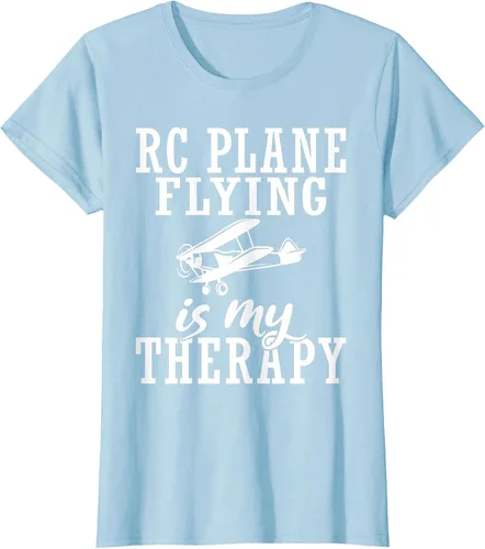 Vista 18 de RC Plane Flying is My Therapy RC Plane T-Shirt Asphalt Grey