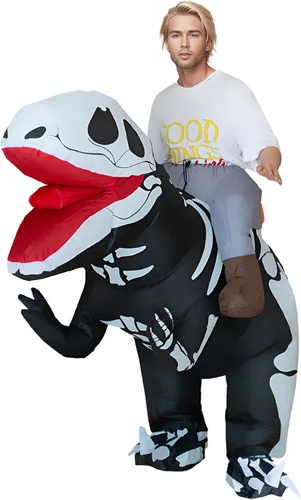 Vista 2 de aisacsop Disfraz inflable de Papá Noel, disfraz de Halloween y Navidad para adultos