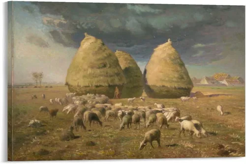 Vista 11 de Jean-Francois Millet, 11 famosas pinturas de Jean-Francois Millet – Póster artístico en lienzo de luz de la luna y arte de pared, póster moderno