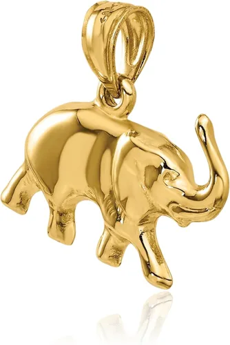 Vista 5 de IceCarats Colgante de elefante de oro amarillo de 14 quilates