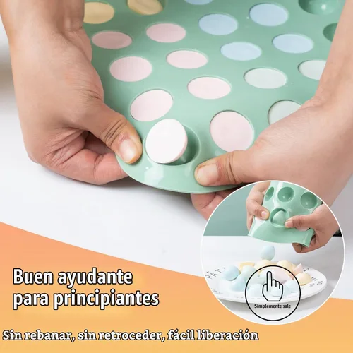 Vista 4 de QELEG Moldes de silicona para bolas de chocolate, paquete de 2 moldes antiadherentes para dulces, tamaño de mordida, media esfera, mousse, molde