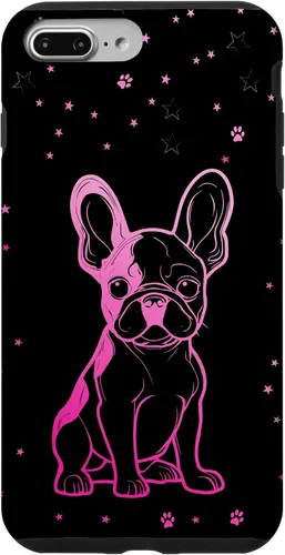 Vista 12 de Funda para iPhone 16 Bulldog francés con patrones abstractos para amantes de los perros