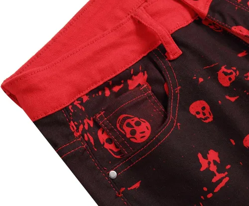 Vista 5 de Jeans estampados para hombre Jeans de primera calidad para hombre Slim Fit Pantalones de mezclilla elásticos ajustados para hombre