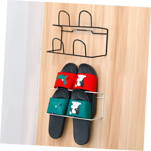 Vista 2 de ARTIBETTER Zapatero montado en la pared de 3 piezas, organizador de zapatos de doble capa para entrada, baño, dormitorio, diseño resistente, ahorro