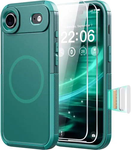 Vista 57 de Diverbox Funda para iPhone 13 [compatible con MagSafe] [con protector de pantalla] [a prueba de golpes] [a prueba de caídas] Funda de protección
