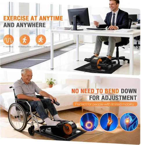Vista 11 de Under Desk Elliptical Machine, Electric Elliptical Leg Exerciser for Senior, Quiet and Compact Electric Seated Pedal Exerciser for Home with