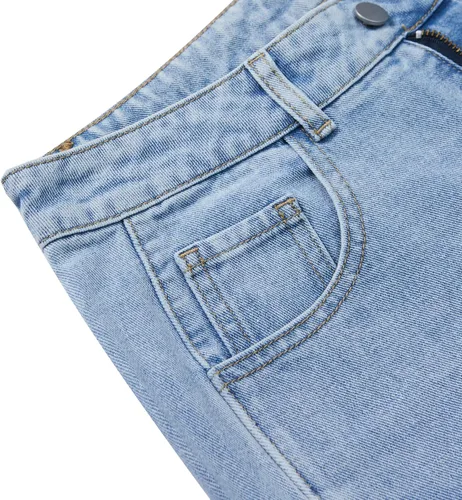Vista 6 de Jeans clásicos de pierna recta de tiro medio para mujer