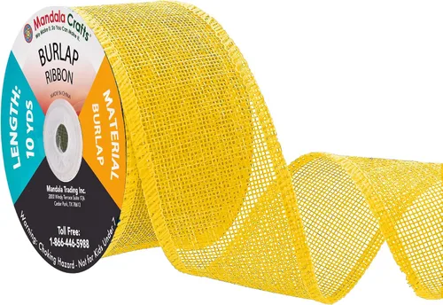 Vista 83 de Mandala Crafts Cinta de arpillera negra de 1.5 pulgadas de ancho para manualidades, rollo de 20 yardas de cinta rústica de arpillera para coronas