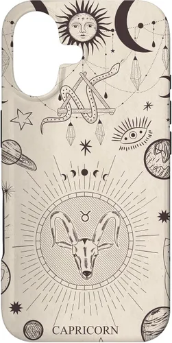 Vista 32 de Estuche estético para iPhone 12/12 Pro astrológico celestial con signo del zodiaco Capricornio