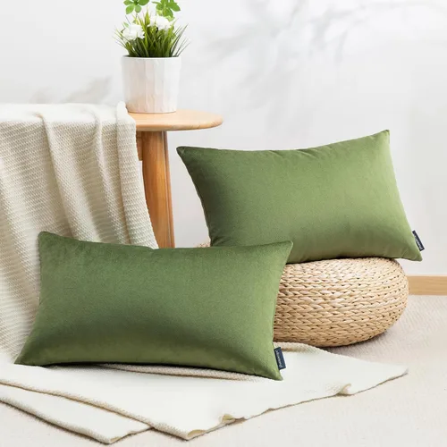 Vista 40 de Phantoscope Paquete de 2 fundas de almohada decorativas de terciopelo suave y cuadrado para sofá, color beige, 18 x 18 pulgadas, 17.7 x 17.7 in