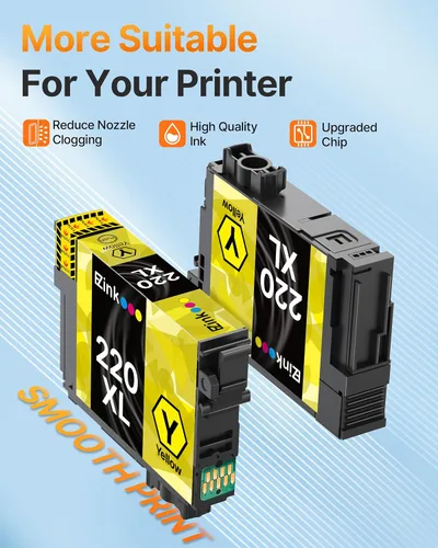Vista 4 de E-Z Ink Cartucho de tinta remanufacturado de repuesto para Epson 220 XL 220XL T220XL para usar con WF-2760 WF-2750 WF-2630 WF-2650 WF-2660 XP-320