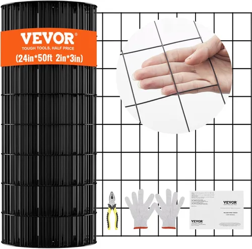 Vista 10 de VEVOR Tela Metálica, 24"x50' y Tamaño de Malla de 1"x1", Alambre Soldado de Acero Galvanizado Recubierto de Vinilo Calibre 16, con unos Alicates