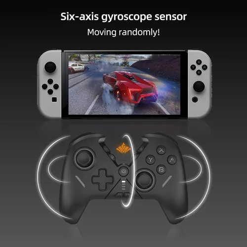 Vista 5 de MOGEMYTH Switch Controller, with Dual Vibration and 6-Axis Gyro, BT Controller for iPhone/Android/Switch and Windows 7/8/10/11,wireless controller pc