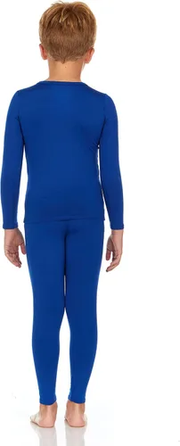 Vista 2 de Thermajohn Conjunto de ropa interior térmica para niños ropa interior larga para niños conjunto térmico superior e inferior para invierno Negro