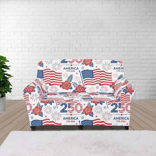Vista 97 de AFPANQZ Fundas elásticas para sofá, fundas de sofá de águila con bandera estadounidense, fundas de sofá para sofá biplaza para sofás, protectores