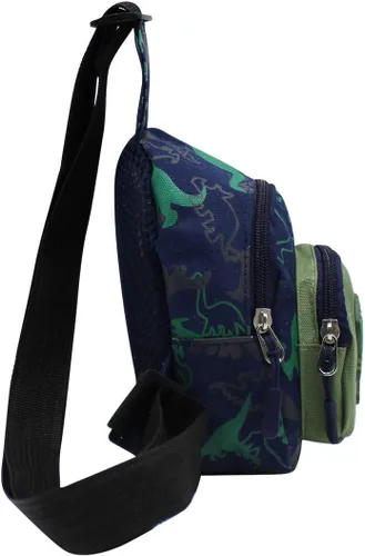 Vista 4 de Bolso bandolera pequeño con diseño de animales de dibujos animados para niños y niñas, bolsa de hombro para niños y niñas, deporte, viajes