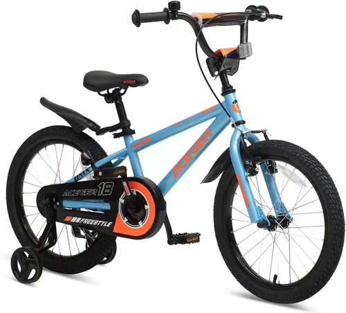 Vista 26 de ACEGER Bicicleta para niños de 2 a 10 años, estilo BMX, para niños y niñas de 2 a 10 años, bicicleta para niños de 12, 14 y 16 pulgadas, con ruedas