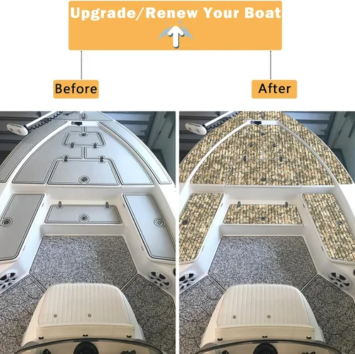 Vista 6 de Piso de Barco de Espuma EVA Cubierta de Espuma de Barco Camuflaje 94"x45"/35"/23" Tapete Antideslizante para Barco Autoadhesivo Rollos de Espuma