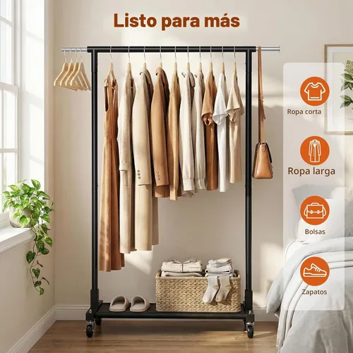 Vista 3 de Luxspire Perchero resistente de 350 libras, color negro