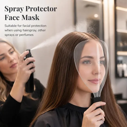 Vista 6 de 3PCS Barber Salon Face Shield for Hairspray Haircut Stylist Makeup
