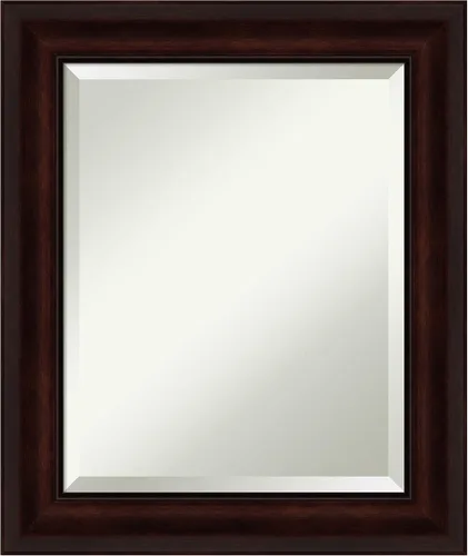 Vista 30 de Amanti Art Espejo de baño marrón para sobre lavabo, espejo rectangular de 24x20 Caleb Brown para tocador, marco rústico pequeño de estilo campestre