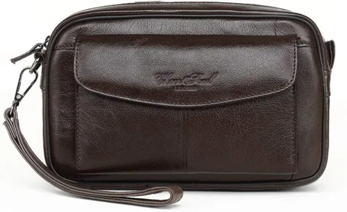 Vista 2 de Hebetag Cartera de cuero para hombre, organizador y bolso de muñeca