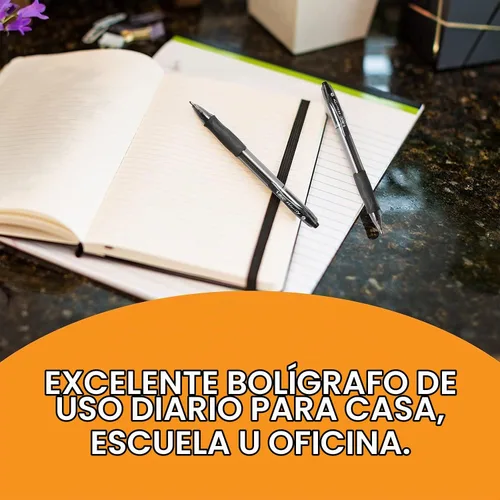 Vista 5 de BIC VLGB11BK Velocity Bolígrafo retráctil, tinta negra, 0.063 in, audaz, docena