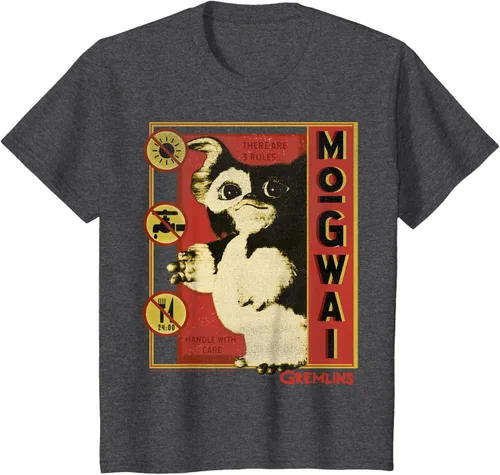 Vista 7 de Camiseta con póster de Gremlins Mogwai Three Rules para niños, Negro, Kids 2