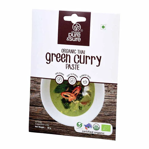Vista 4 de Pure & Sure Pasta de curry verde tailandés orgánico Pasta de curry de cocina Vegetariana, sin OMG, sin conservantes 1.76 oz