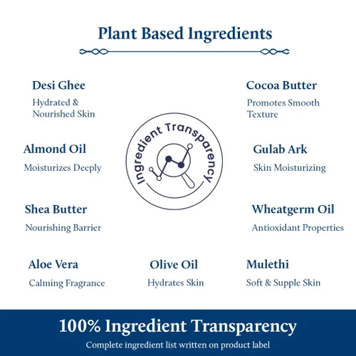 Vista 2 de Blue Nectar Loción para bebés con ghee orgánico nutritivo, mantequillas corporales y aceites ayurvédicos para bebés, cuidado de la piel del bebé