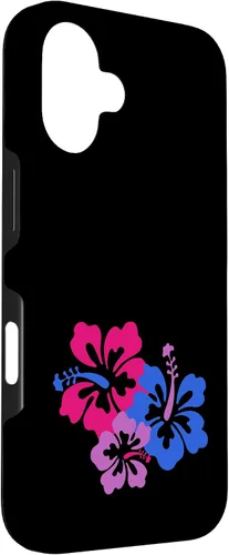 Vista 3 de Bisexual Bi Pride Sutil Hibiscus Flower Hawaii LGBT LGBTQ Funda para iPhone 16