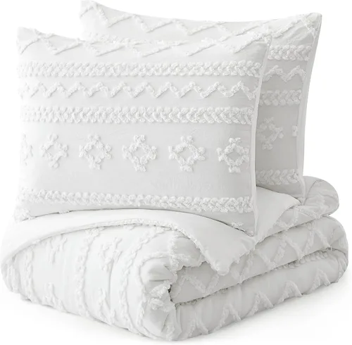 Vista 49 de Oli Anderson Juego de Edredón Beige Queen Acolchado Juego de Ropa de Cama Queen 3 Piezas, Edredón Boho Shabby Chic con 2 Fundas de Almohada