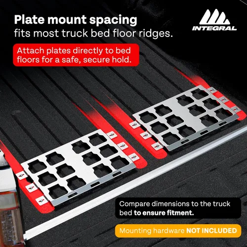 Vista 4 de Integral Placa de montaje compatible con Milwaukee Packout - Placa base de aluminio para embalaje (placa completa)
