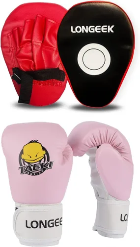 Vista 20 de Guantes de boxeo para niños de 4/6 onzas, guantes de entrenamiento, guantes de bolsa, guantes de lucha para niños de 3 a 15 años